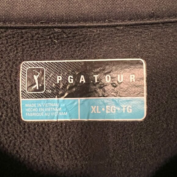 PGA Tour 1/4 Zip Long Sleeve Pullover Polo Gently Used Condition - Picture 4 of 4